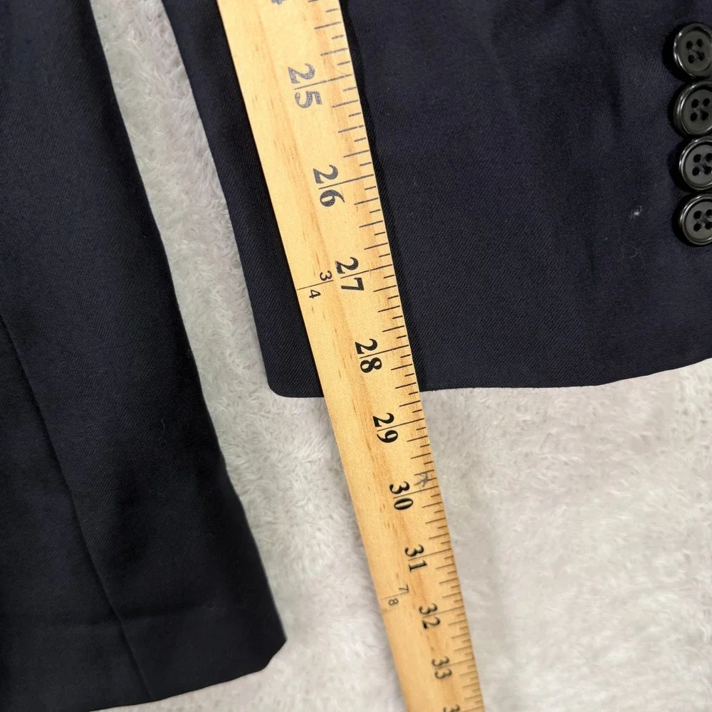 Hickey Freeman Mens 46XL Slim Fit Tall Big Navy Blue Wool Blazer Loro Piana USA